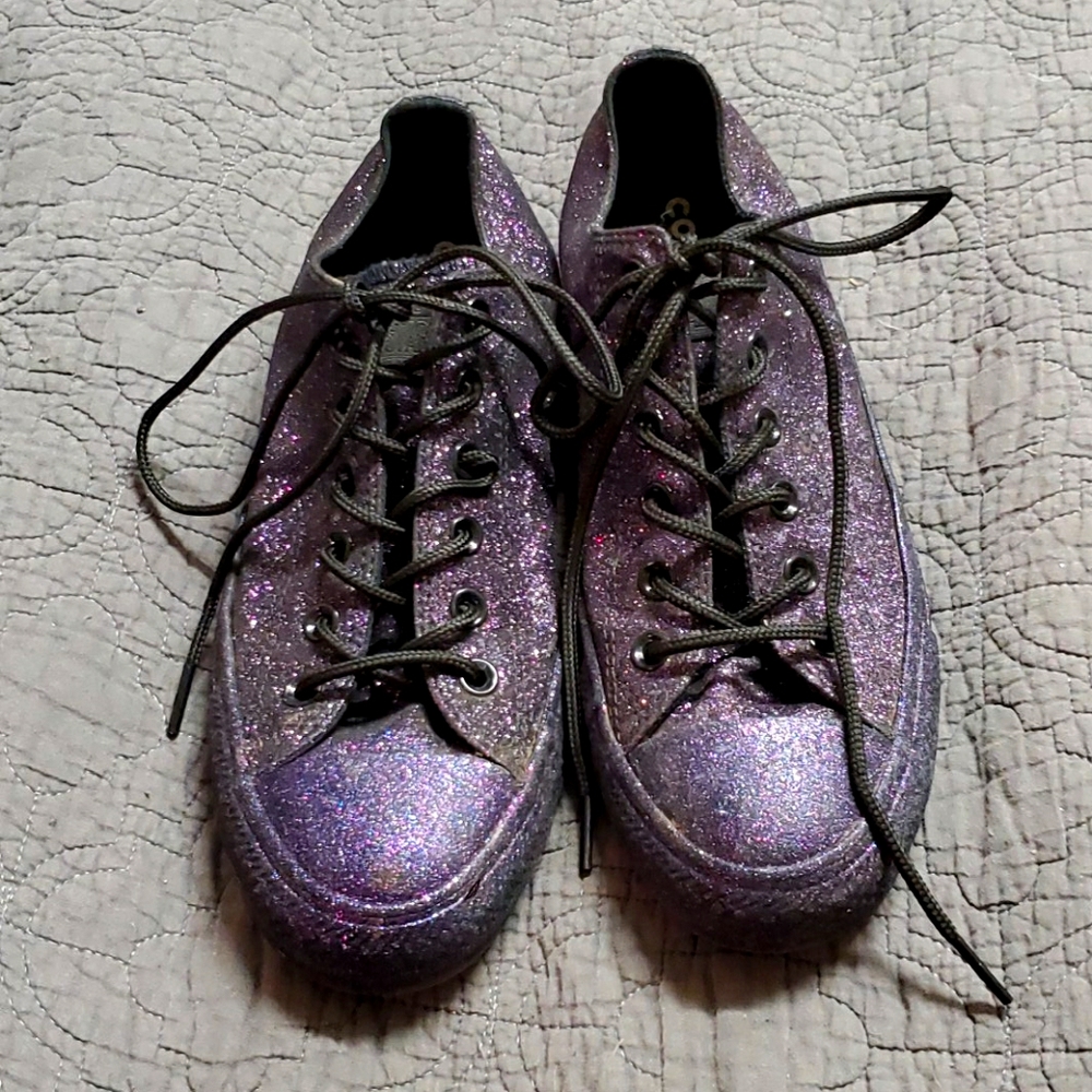 Glitter purple converse women's size 9